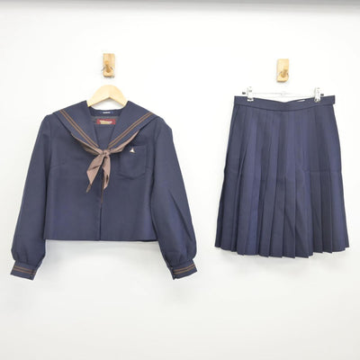 【中古】富山県 新湊高等学校 女子制服 3点（セーラー服・スカート）sf028486