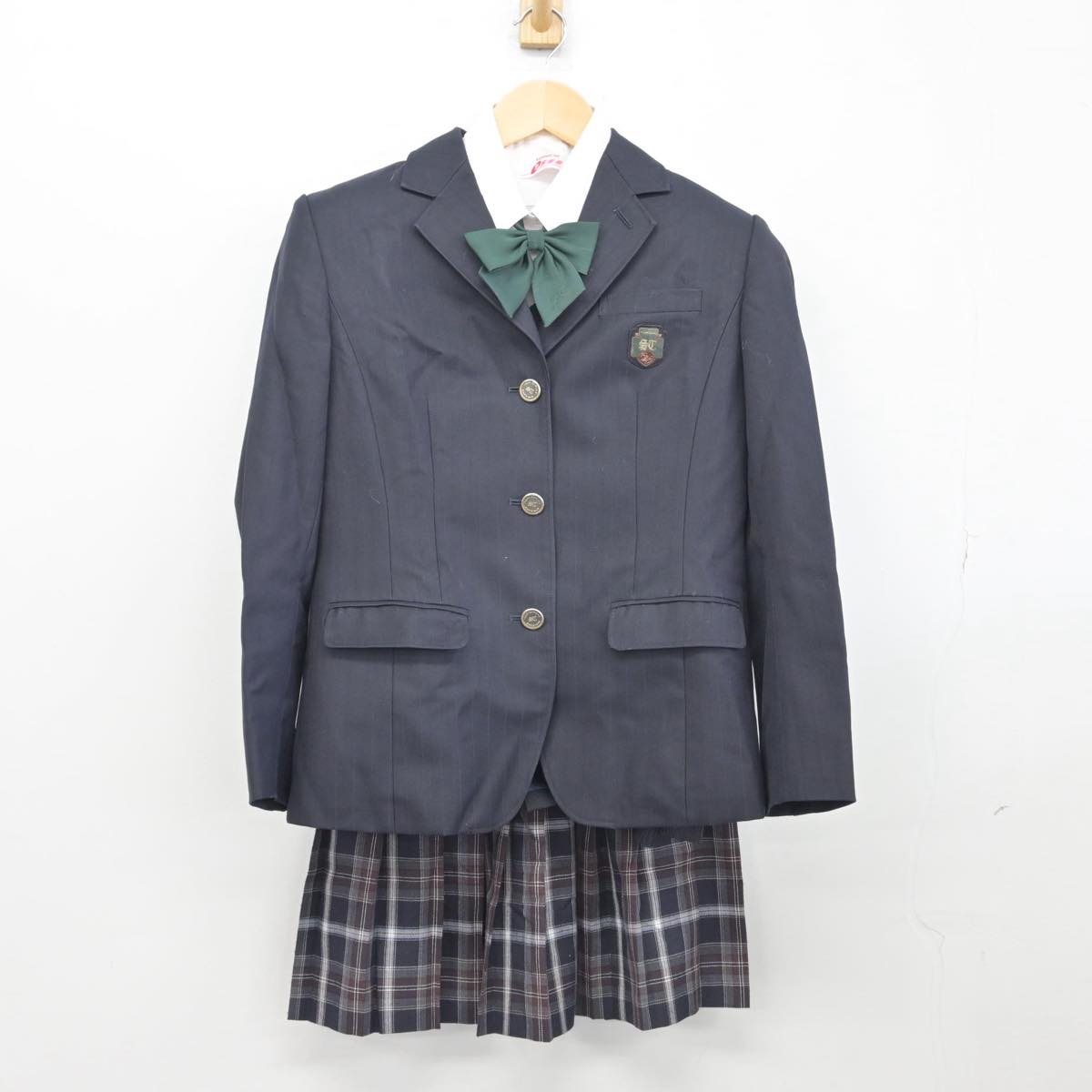 【中古】北海道 月寒高等学校 女子制服 5点（ブレザー・ニット・シャツ・スカート）sf028487