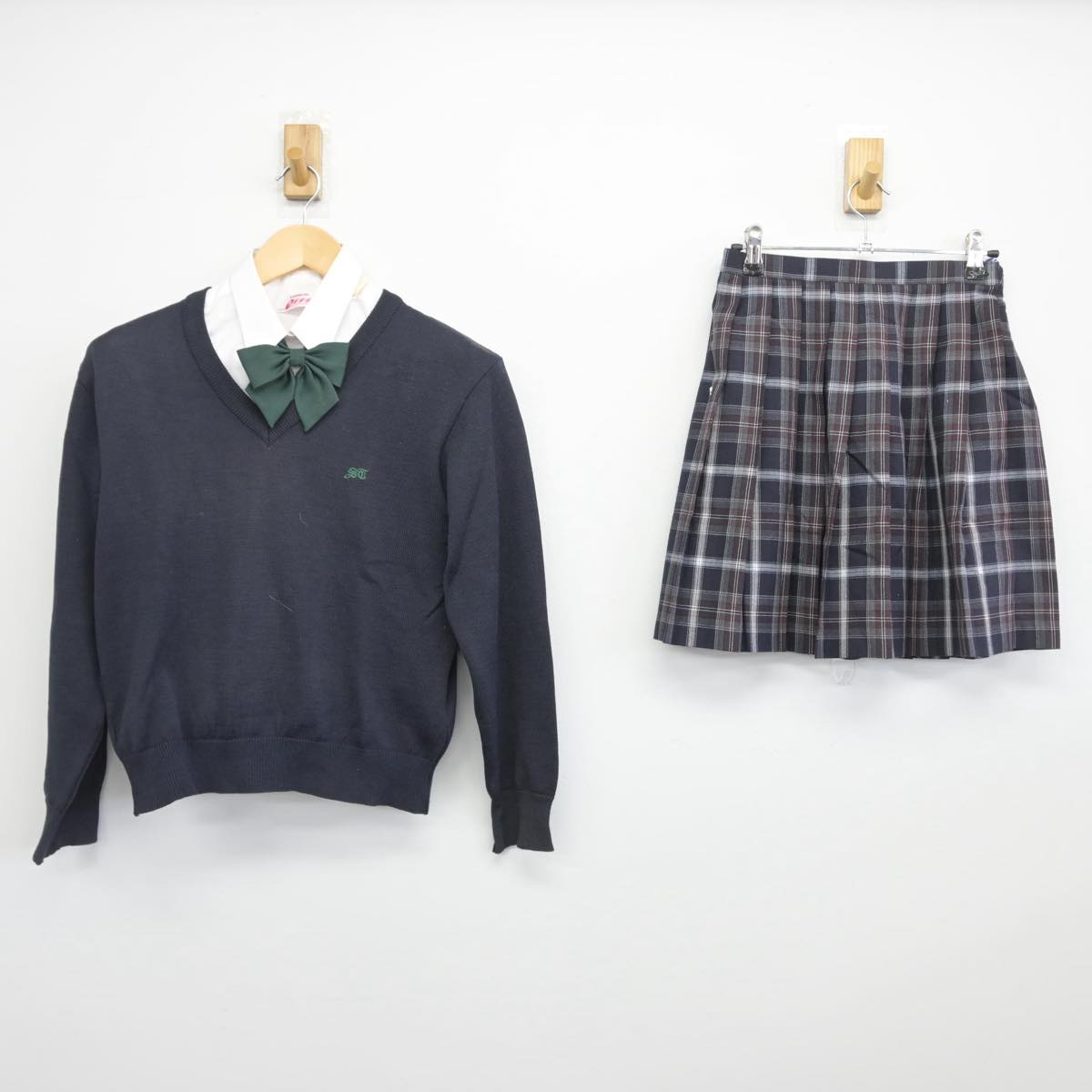 【中古】北海道 月寒高等学校 女子制服 5点（ブレザー・ニット・シャツ・スカート）sf028487