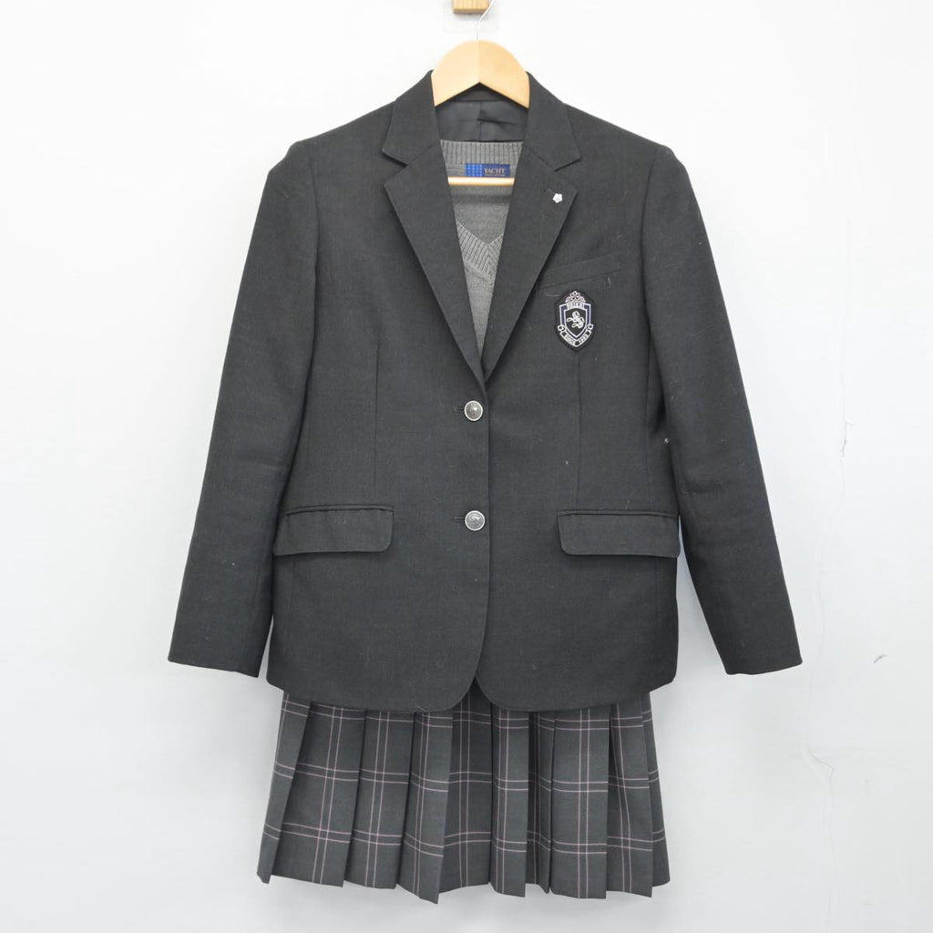 【中古】大阪府 大阪成蹊女子高等学校 女子制服 4点（ブレザー・ニット・スカート）sf028489