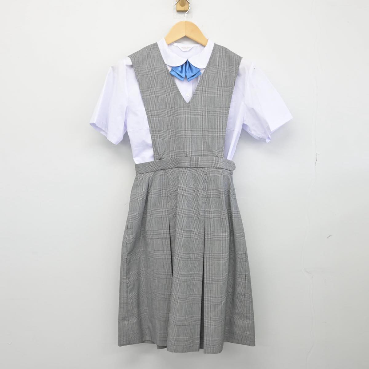 【中古】埼玉県 所沢市立山口中学校 女子制服 3点（ジャンパースカート・シャツ）sf028490