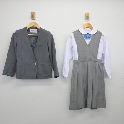 【中古】埼玉県 所沢市立山口中学校 女子制服 4点（ブレザー・ジャンパースカート・シャツ）sf028491