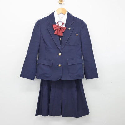 【中古】山梨県 甲府工業高等学校 女子制服 6点（ブレザー・ベスト・シャツ・スカート）sf028499