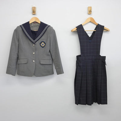 【中古】福岡県 精華女子高等学校 女子制服 2点（セーラー服・ジャンパースカート）sf028500