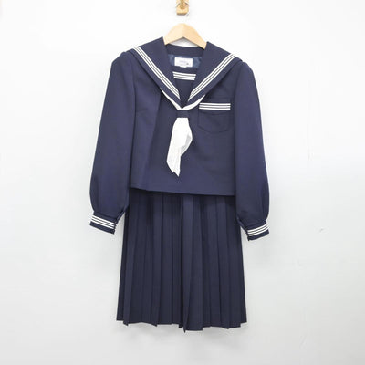 【中古】兵庫県 姫路高等学校 女子制服 3点（セーラー服・スカート）sf028513