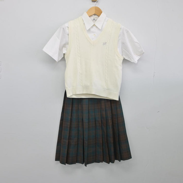 中古制服】千葉県 国府台女子学院高等部 女子制服 4点（ニットベスト・シャツ・スカート）sf028517【リサイクル学生服】 | 中古制服通販パレイド