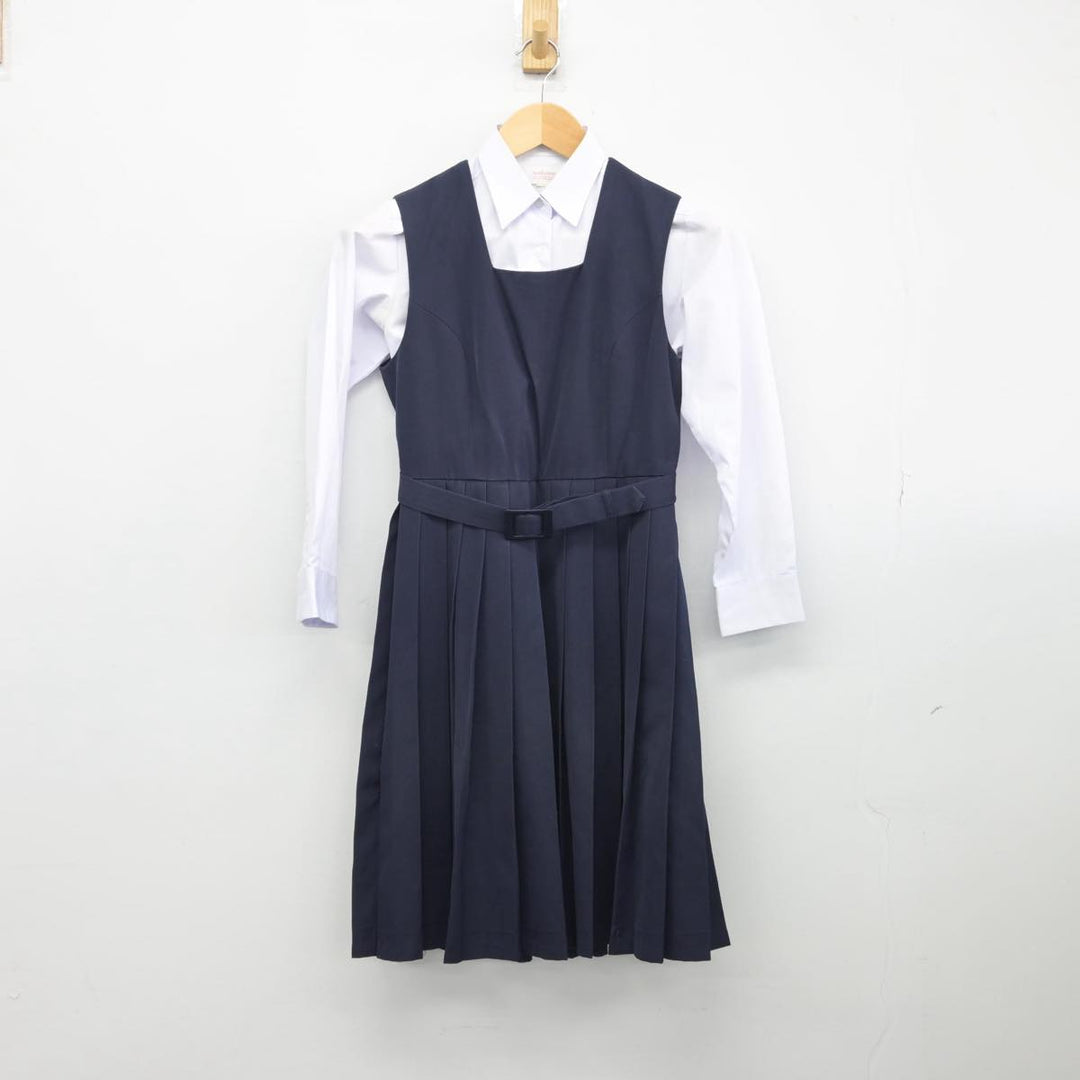 【中古】高知県 土佐中学校・高等学校 女子制服 4点（ブレザー・シャツ・ジャンパースカート）sf028520