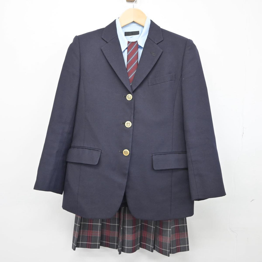 【中古】神奈川県 横浜商科大学高等学校 女子制服 5点（ブレザー・シャツ・スカート）sf028548