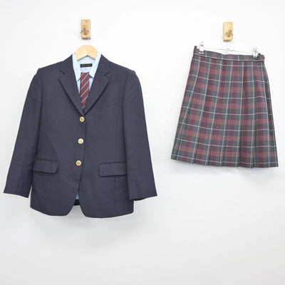 【中古】神奈川県 横浜商科大学高等学校 女子制服 5点（ブレザー・シャツ・スカート）sf028548