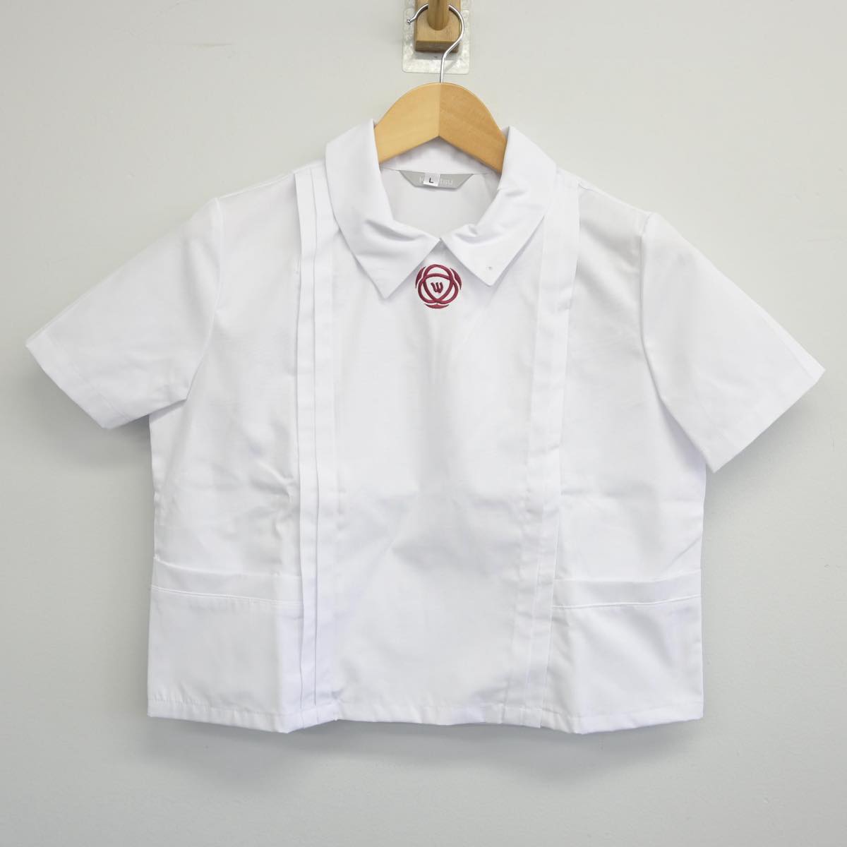 【中古】奈良県 育英西中学校 女子制服 4点（シャツ・ベスト・スカート）sf028553