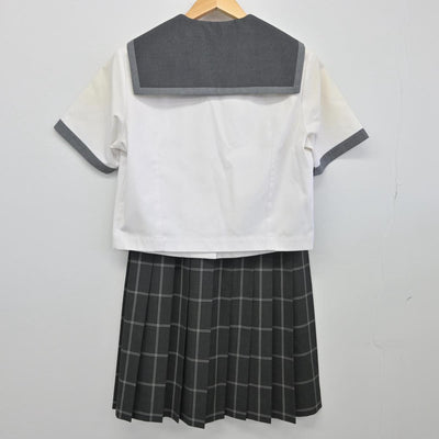 【中古】岡山県 山陽学園高等学校 女子制服 4点（セーラー服・スカート）sf028554