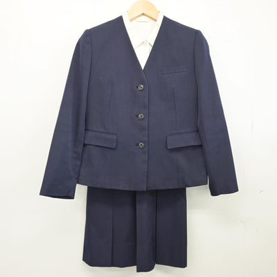 【中古】福岡県 久留米高等学校 女子制服 3点（ブレザー・シャツ・スカート）sf028560