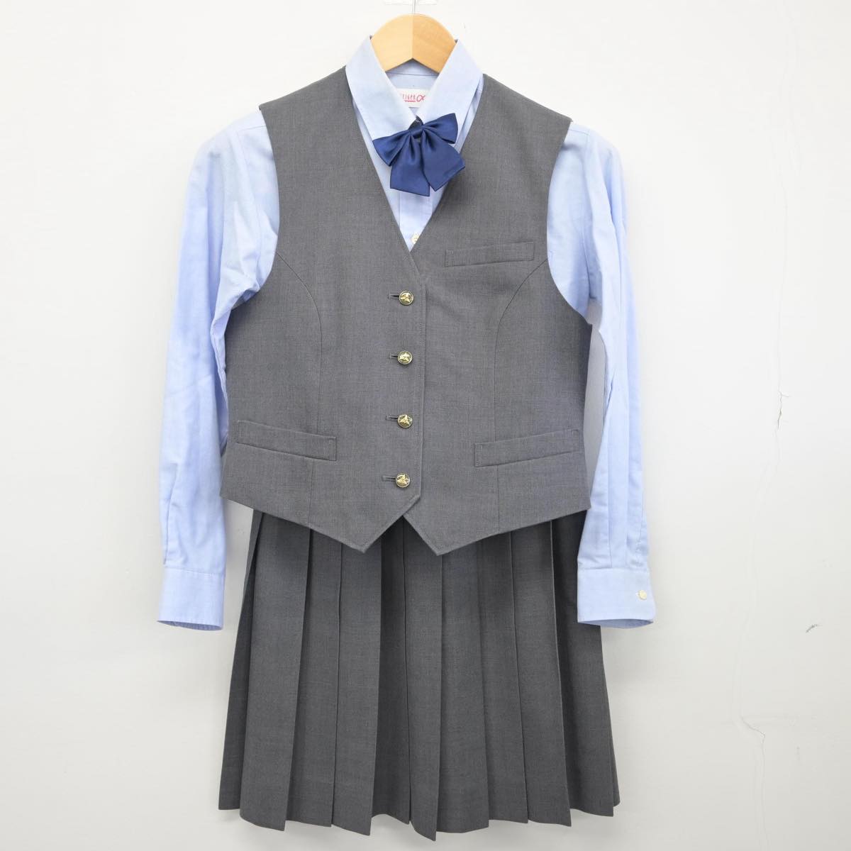 【中古】埼玉県 東京農業大学第三高等学校 女子制服 5点（ブレザー・シャツ・ベスト・スカート）sf028566