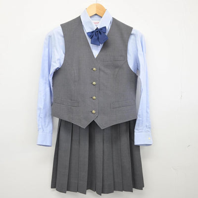 【中古】埼玉県 東京農業大学第三高等学校 女子制服 5点（ブレザー・シャツ・ベスト・スカート）sf028566