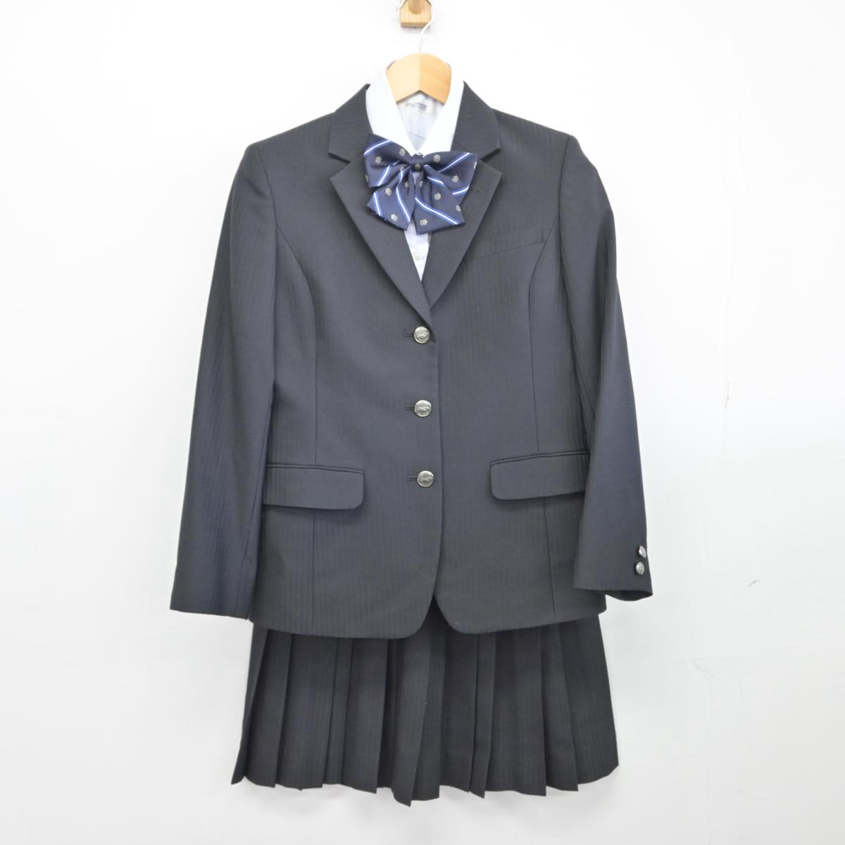 【中古】兵庫県 六甲アイランド高等学校 女子制服 5点（ブレザー・シャツ・スカート）sf028568