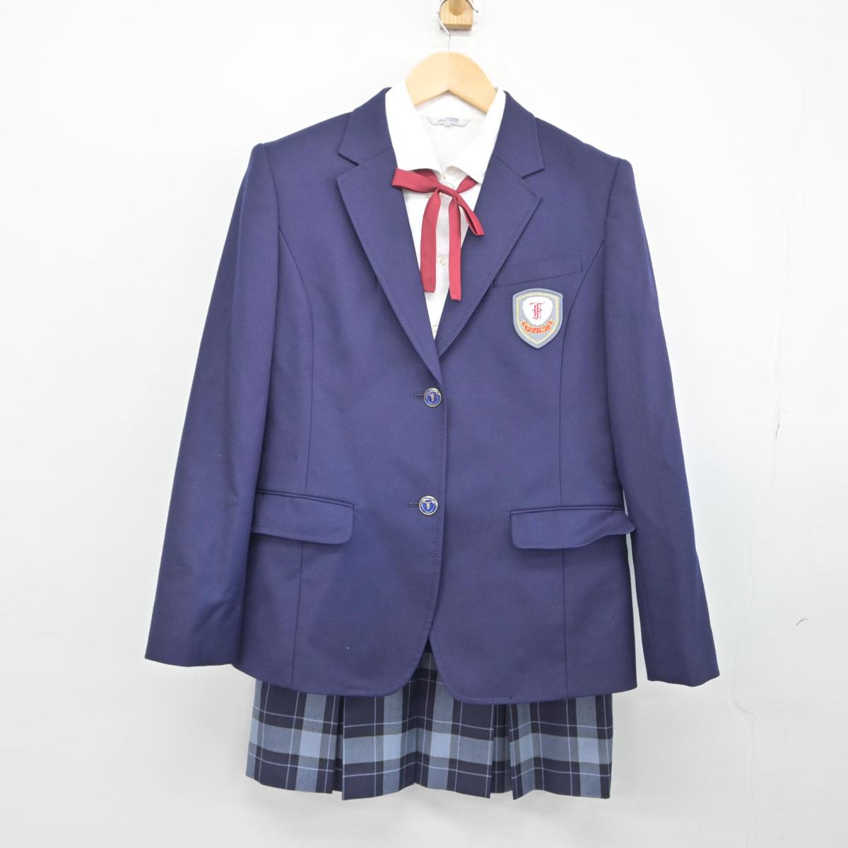 【中古】東京都 富士見中学高等学校 女子制服 5点（ブレザー・シャツ・スカート）sf028586