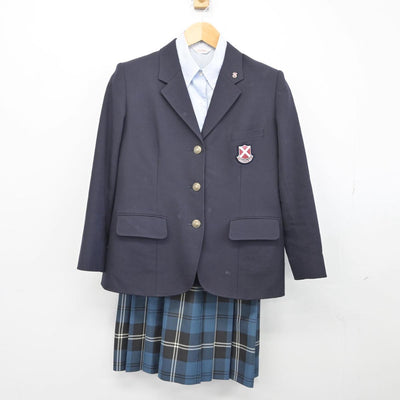 【中古】大阪府 桃山学院高等学校 女子制服 3点（ブレザー・シャツ・スカート）sf028612