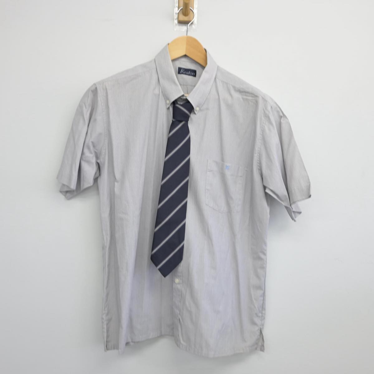 【中古】大阪府 貝塚高等学校 男子制服 5点（ブレザー・ニット・シャツ・ズボン）sf028613