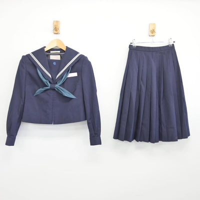 【中古】大分県 王子中学校 女子制服 3点（セーラー服・スカート）sf028630