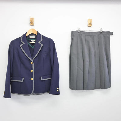 【中古】東京都 上野学園高等学校 女子制服 3点（ブレザー・ニット・スカート）sf028634