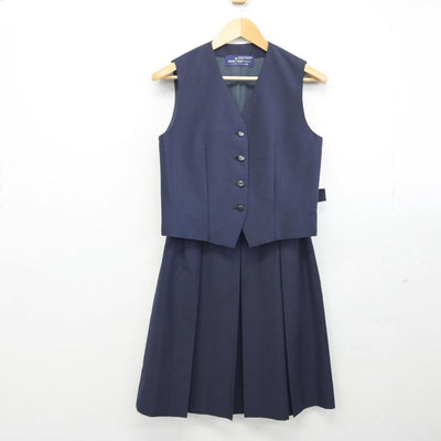 【中古】神奈川県 茅ヶ崎市立北陽中学校 女子制服 2点（ベスト・スカート）sf028652