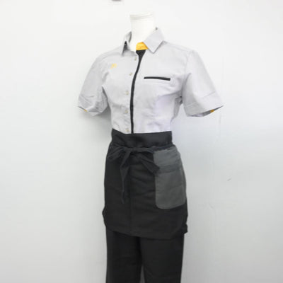 【中古】 マクドナルド 女子制服 3点（エプロン / サロン・シャツ・ズボン）sf028655