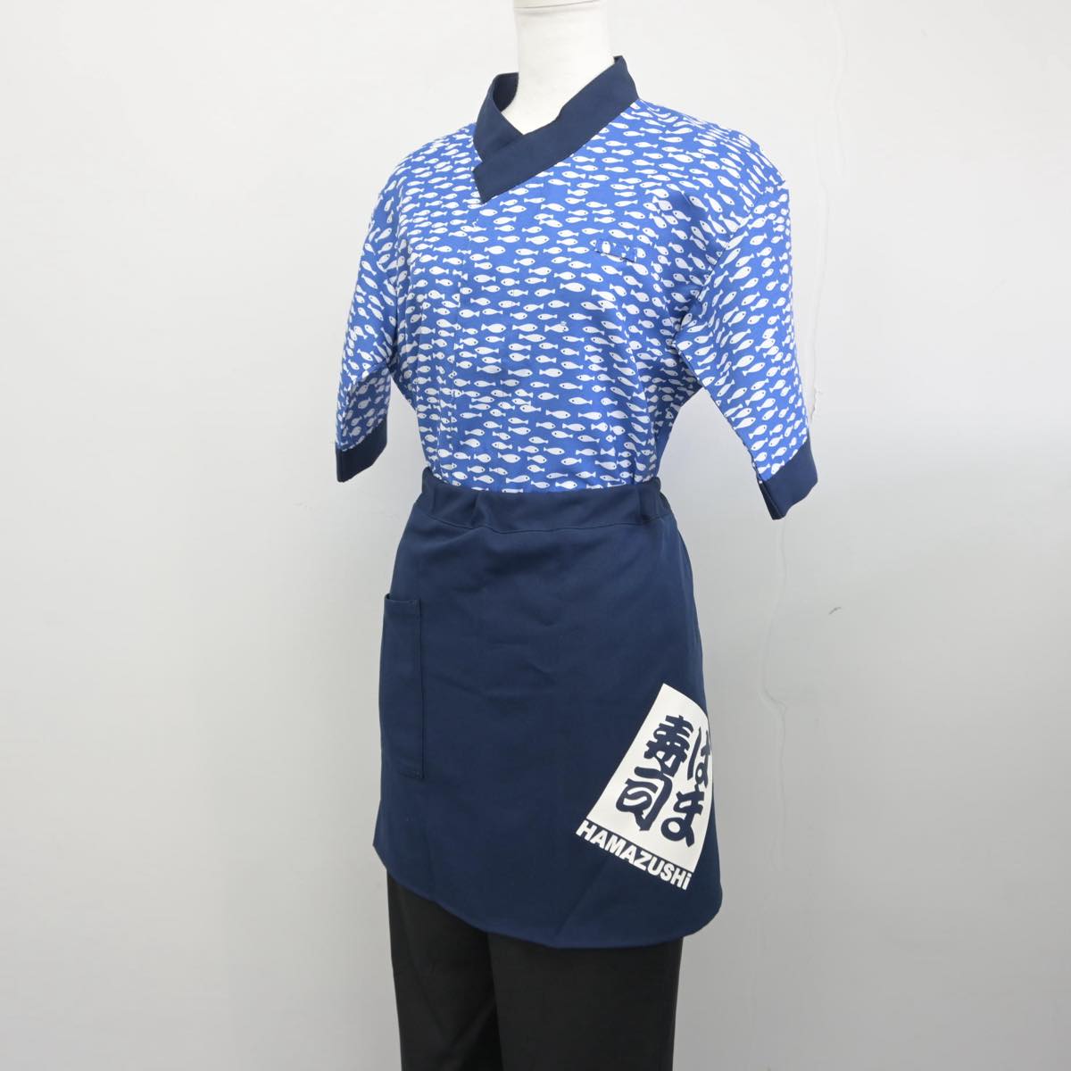 中古制服】 はま寿司 女子制服 3点（エプロン / サロン・シャツ