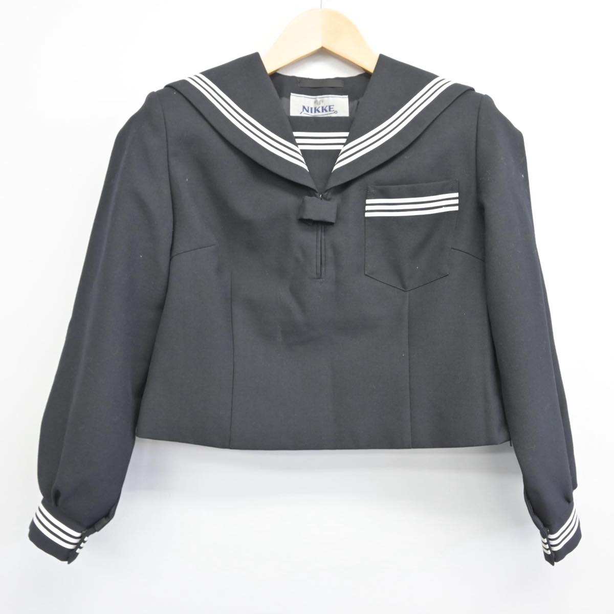 【中古】新潟県 三条市立大崎中学校 女子制服 3点（セーラー服・スカート）sf028676