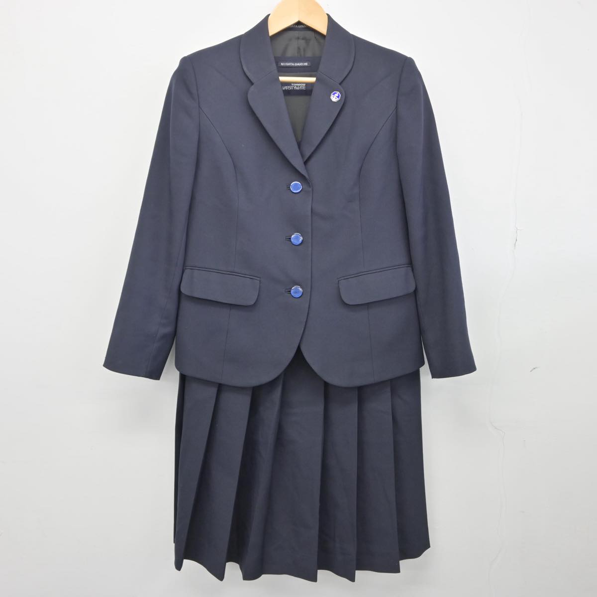 【中古】新潟県 新潟県立中央高等学校 女子制服 2点（ブレザー・ジャンパースカート）sf028677