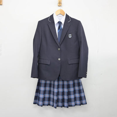 【中古】岡山県 高梁城南高等学校 女子制服 4点（ブレザー・シャツ・スカート）sf028688