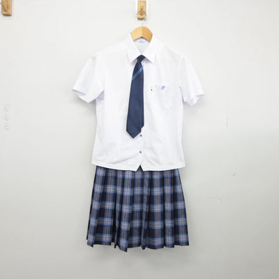 【中古】岡山県 高梁城南高等学校 女子制服 3点（シャツ・スカート）sf028689