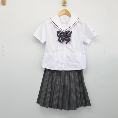 【中古】茨城県 常総学院高等学校 女子制服 3点（セーラー服・スカート）sf028705