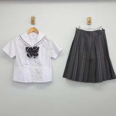 【中古】茨城県 常総学院高等学校 女子制服 3点（セーラー服・スカート）sf028705