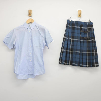 【中古】福島県 会津高等学校 女子制服 3点（シャツ・スカート）sf028714