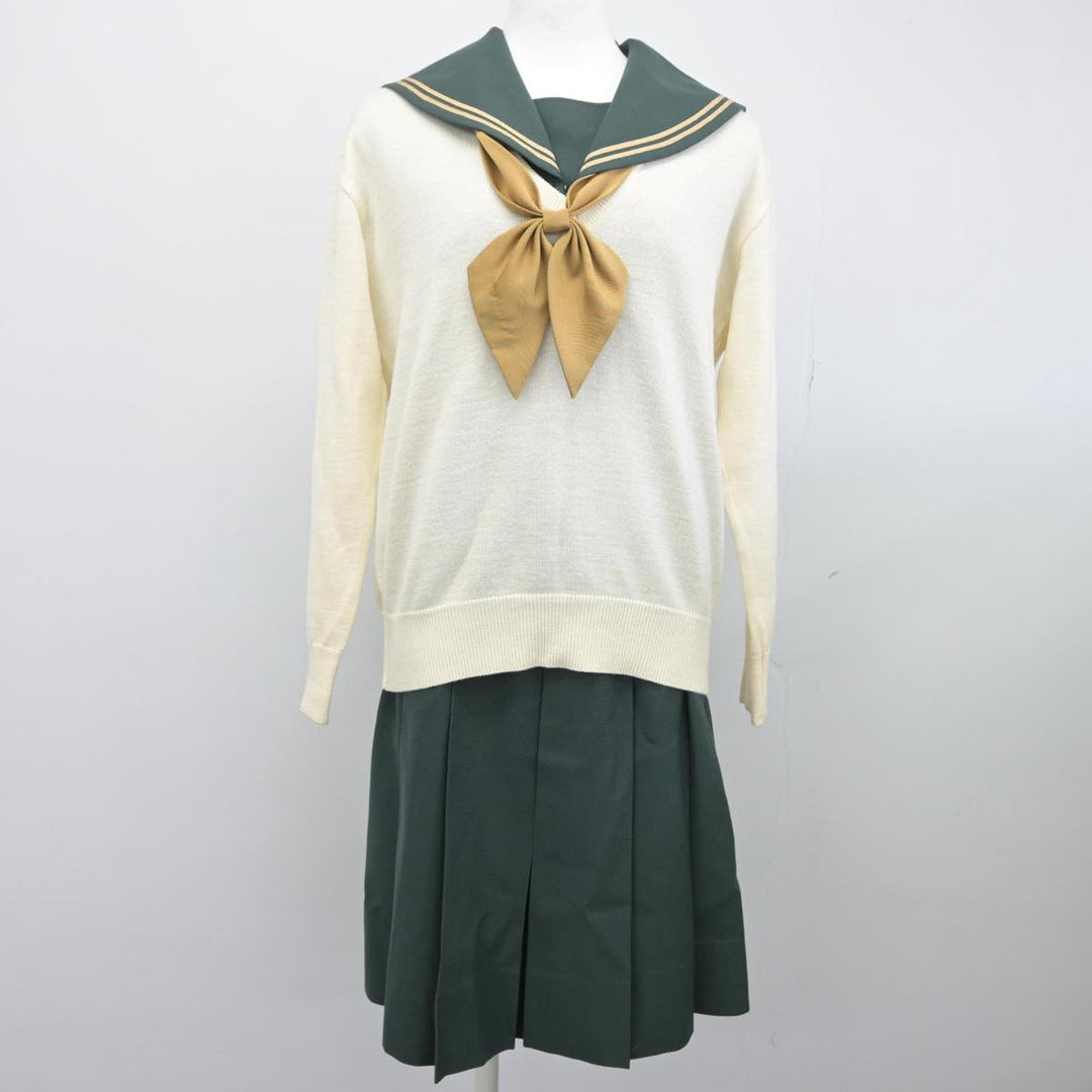 【中古】福島県 須賀川桐陽高等学校 女子制服 5点（ブレザー・セーラー服・ニット・スカート）sf028719