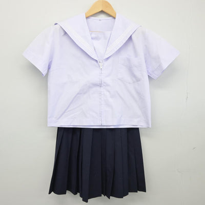 【中古】奈良県 片塩中学校 女子制服 2点（セーラー服・スカート）sf028733