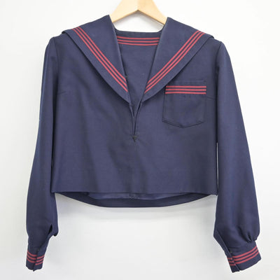 【中古】奈良県 片塩中学校 女子制服 2点（セーラー服・スカート）sf028744