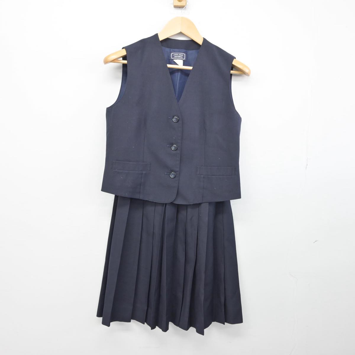 【中古】埼玉県 朝霞高等学校 女子制服 2点（ベスト・スカート）sf028749