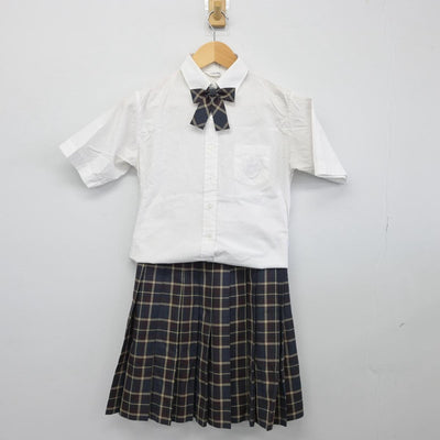 【中古】東京都 愛国高等学校 女子制服 3点（シャツ・スカート）sf028791