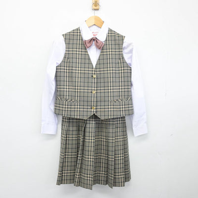 【中古】宮城県 仙台市立高砂中学校 女子制服 6点（ブレザー・ベスト・シャツ・スカート）sf028795