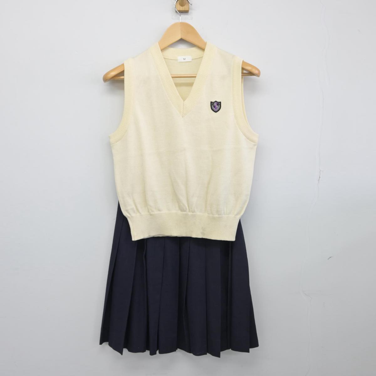 【中古】岐阜県 本巣松陽高等学校 女子制服 2点（ニットベスト・スカート）sf028812