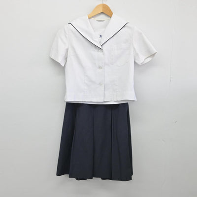 【中古】熊本県 熊本北高等学校 女子制服 3点（セーラー服・セーラー服・スカート）sf028814