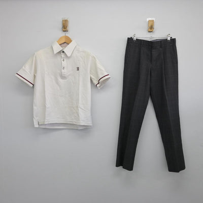 【中古】熊本県 九州学院中学校 男子制服 2点（シャツ・ズボン）sf028819