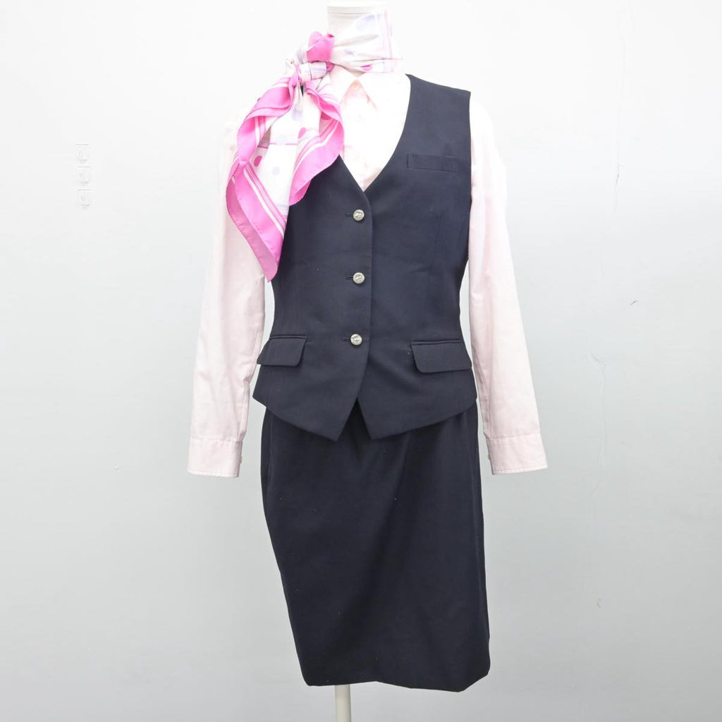 【中古制服】石川県 日本航空大学校 女子制服 4点（ベスト・シャツ