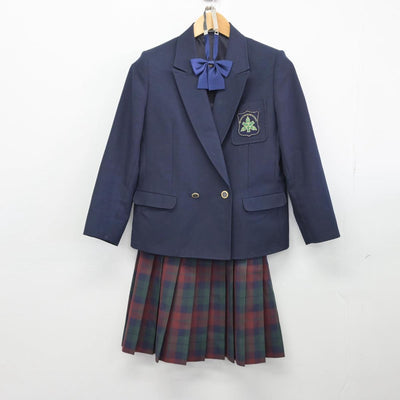 【中古】大分県 情報科学高等学校 女子制服 3点（ブレザー・スカート）sf028825