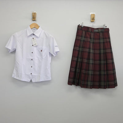 【中古】広島県 広陵高等学校 女子制服 2点（シャツ・スカート）sf028830