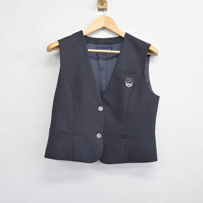 【中古】鳥取県 米子工業高等専門学校 女子制服 2点（ベスト・スカート）sf028836