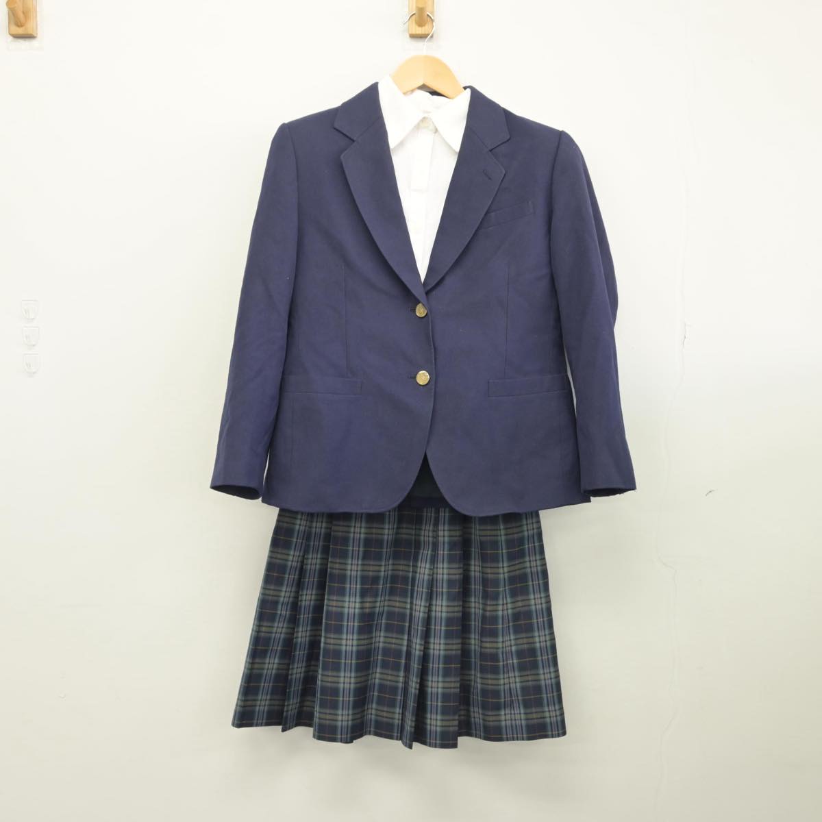 【中古】宮城県 仙台市立蒲町中学校 女子制服 3点（ブレザー・シャツ・スカート）sf028839