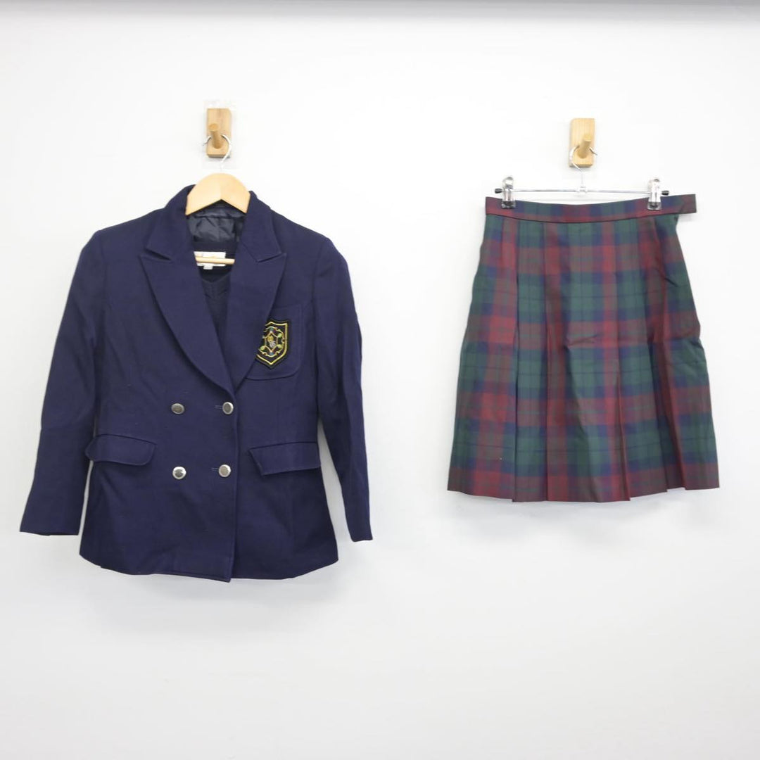 【中古】神奈川県 大西学園高等学校 女子制服 3点（ブレザー・ニット・スカート）sf028867