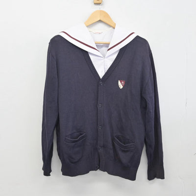 【中古】和歌山県 那賀高等学校 女子制服 2点（ニット・セーラー服）sf028871